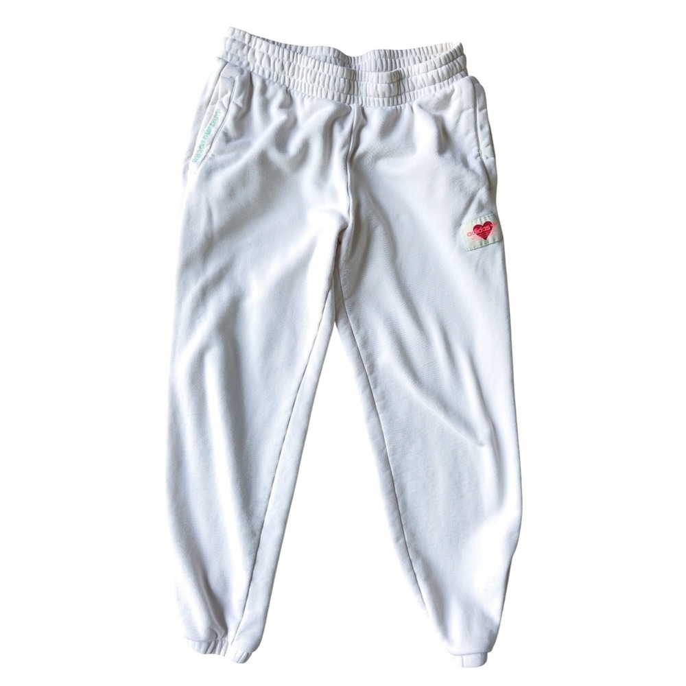 Adidas Joggers Off White Cotton Medium